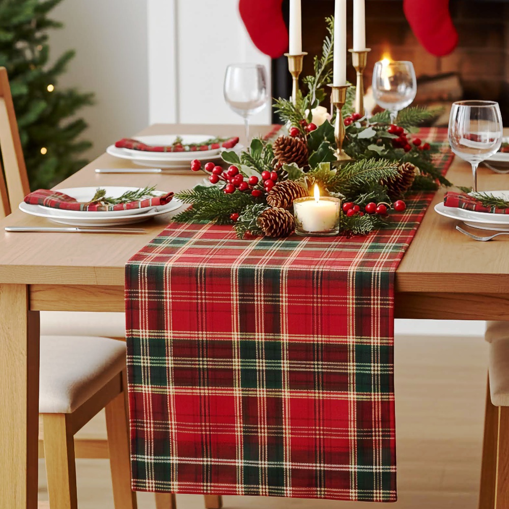Tessile Tartan 2025 Striscia tavolo
