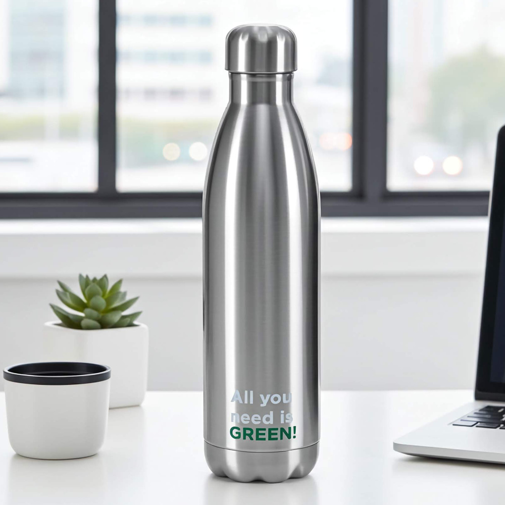 Bottiglia termica Green ambientata Barazzoni