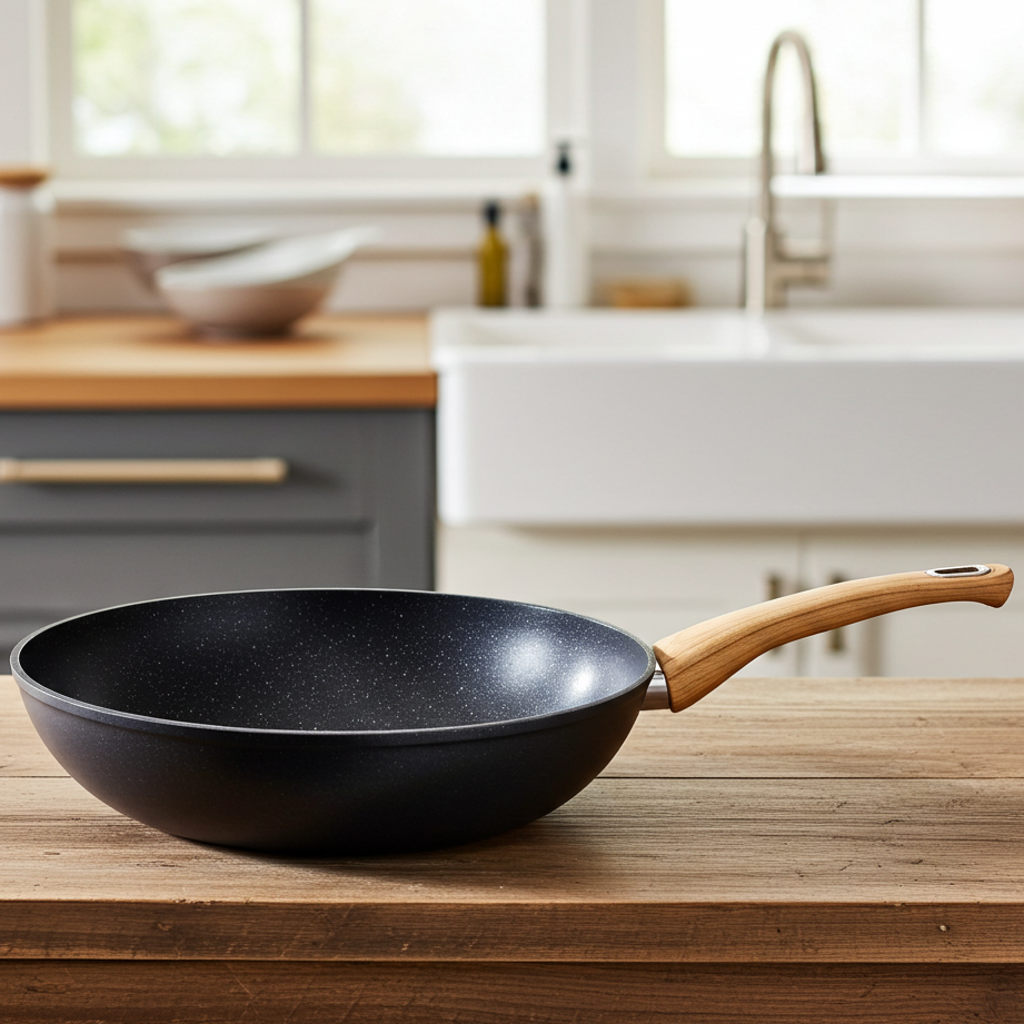INDUCTION WOOD Wok cm. 28