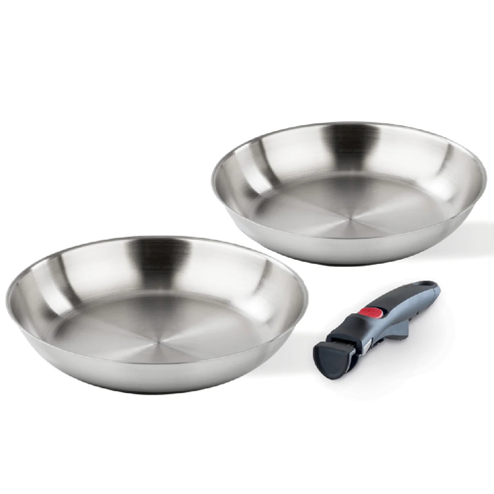 Inox Facile Padella cm. 24+28+manico